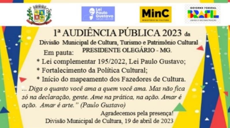 Aplicação da Lei Complementar n. 195/2022 (Lei Paulo Gustavo)
